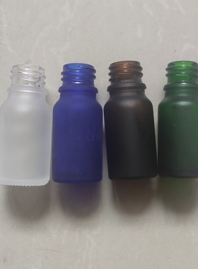 分装瓶空瓶子现货厂价10ml茶色蓝色绿色透明黑色蒙砂玻璃瓶精油瓶
