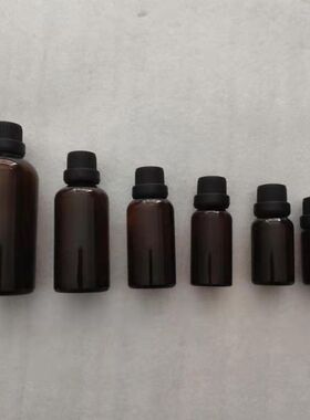 分装瓶空瓶现货厂价直销包邮配大头盖和塞5-100ml茶色精油瓶