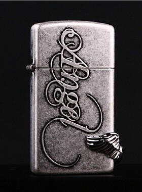 ZIPPO原装正品打火机 芝宝 日韩版 古银爱天使 纤巧窄机 专柜正版