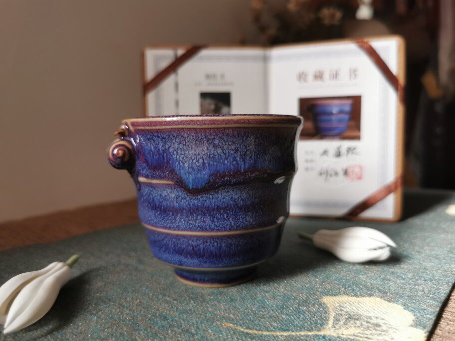 钧窑|艺术品级茶器省大师刘红生钧瓷天道杯国大师任星航弟子165ml