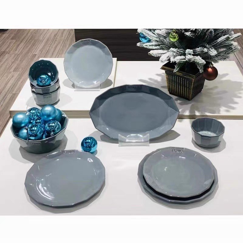 法国Staub陶瓷铂金灰钻石造型饭碗汤碗鱼盘圆盘子咖啡下午茶杯碟,餐饮具,碗,淘宝优惠券,粉丝福利购,淘宝优惠卷