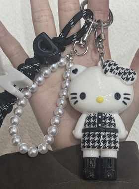 昭和复古童趣可爱长腿Kitty凯蒂猫手机链包包挂件车载挂件钥匙扣