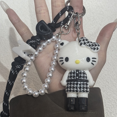 昭和复古童趣可爱长腿Kitty凯蒂猫手机链包包挂件车载挂件钥匙扣