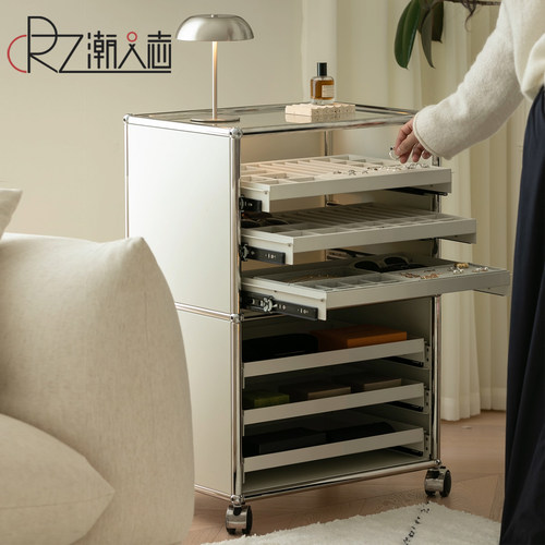 中古模块首饰柜储物收纳柜子卧室衣帽间多层不锈钢抽屉玻璃展示柜