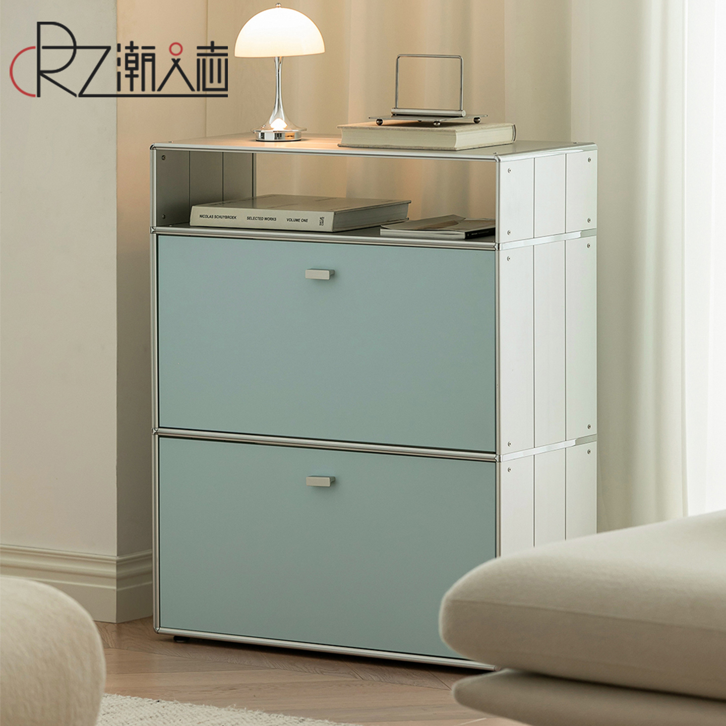 北欧创意模块组合柜家用客厅储物柜韩系ins可定制铝合金收纳柜子