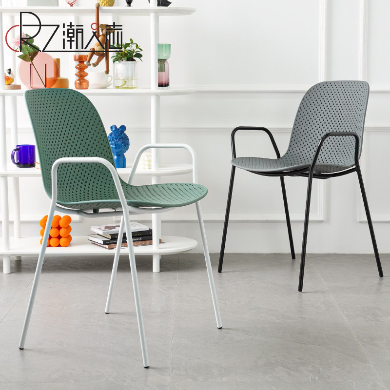 椅子户外北欧简约现代网红小户型家用轻奢餐桌椅铁艺塑料靠背凳子,住宅家具,餐椅,淘宝优惠券,粉丝福利购,淘宝优惠卷