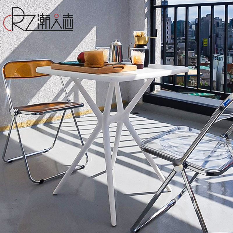 北欧户外餐桌家用塑料桌子现代简约小户型吃饭桌子休闲洽谈方桌子,住宅家具,板木餐桌,淘宝优惠券,粉丝福利购,淘宝优惠卷