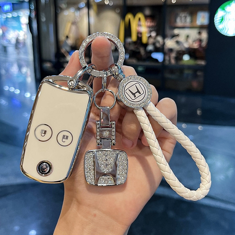 适用本田九代思域钥匙套8代雅阁老款思铂睿壳歌诗图CRV折叠钥匙包