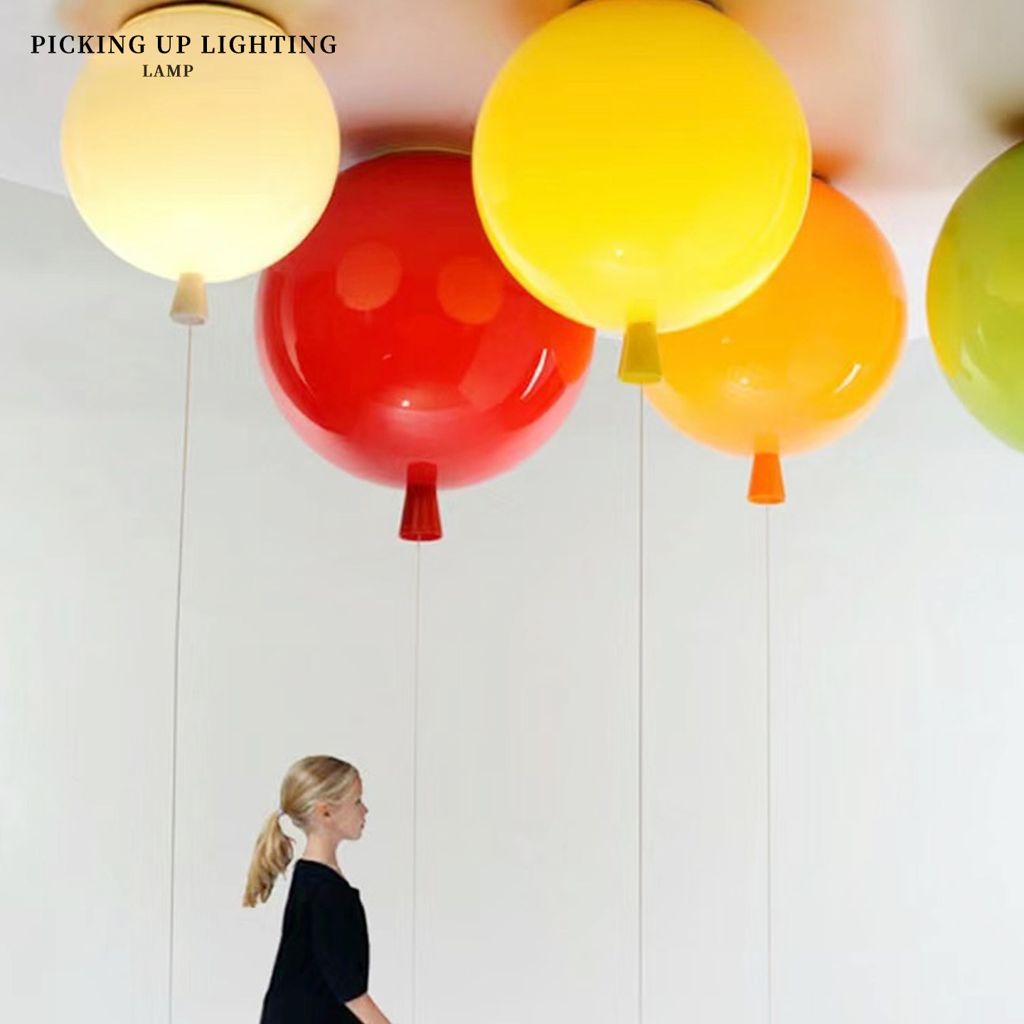 公主房间气球灯儿童房灯现代简约趣味创意艺术马卡龙灯卧室吸顶灯