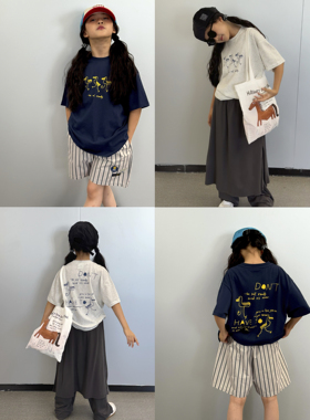 iaiammo丨25ss插画师合作款「清凉抗皱透气」男女中大童装T恤短袖