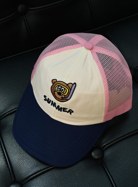 iaiammo24原创设计SS 小熊清凉网格透气童装棒球帽 帽子