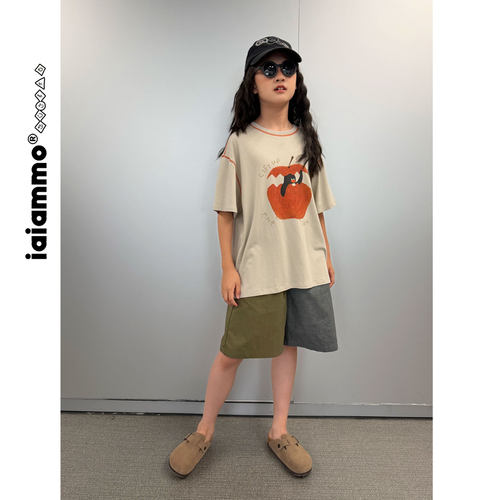 iaiammo |「7A抗菌凉感」有机竹纤维速干男女中大童装企鹅苹果T恤