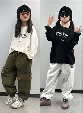 iaiammo丨原创秋冬「轻暖绒无静电」男女儿童抑菌保暖加绒表情T恤