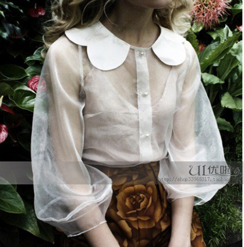 高级定制郁金香仙女范梦幻衬衣