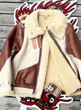 正规代理【superXY】现货 Eastman做旧白B-3皮毛一体飞行夹克