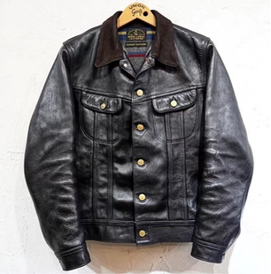 现货【superXY】HIGH LARGE LEATHERS 3代风暴骑士泥染厚马皮夹克