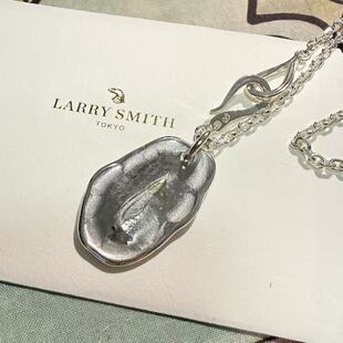 鲍鱼饼银饼项链套装 经典 点金羽毛刻印 SMITH LARRY