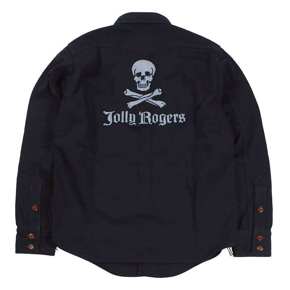 12月下旬到【superXY】FREEWHEELERS 海盗旗骷髅 重磅工装衬衫