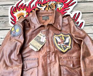 正规代理【superXY】现货 Eastman做旧经典飞虎A-2马皮夹克