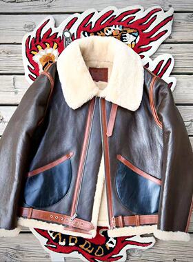 正规代理【superXY】现货 OLD CROW GLAD HAND 复古皮毛一体夹克