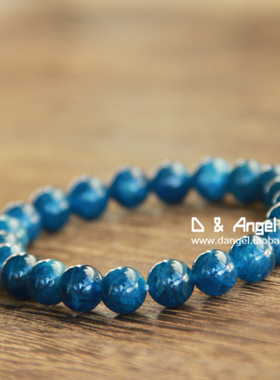 天然蓝绒晶手链日本石碑护身符