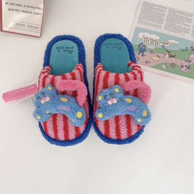 ins可爱卡通小猫棉拖鞋女居家室内防滑地板拖鞋加绒保暖毛毛拖