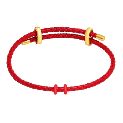 钛钢8八字扣粗3毫红绳3d硬金diy