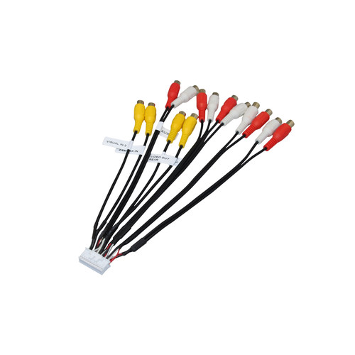 适用于歌乐音频视频输出输入线24P对14RCA母头汽车改装用品