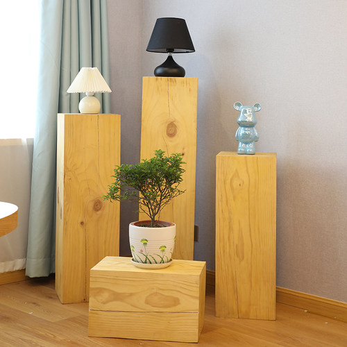 根雕花架原木树桩茶几边几木墩