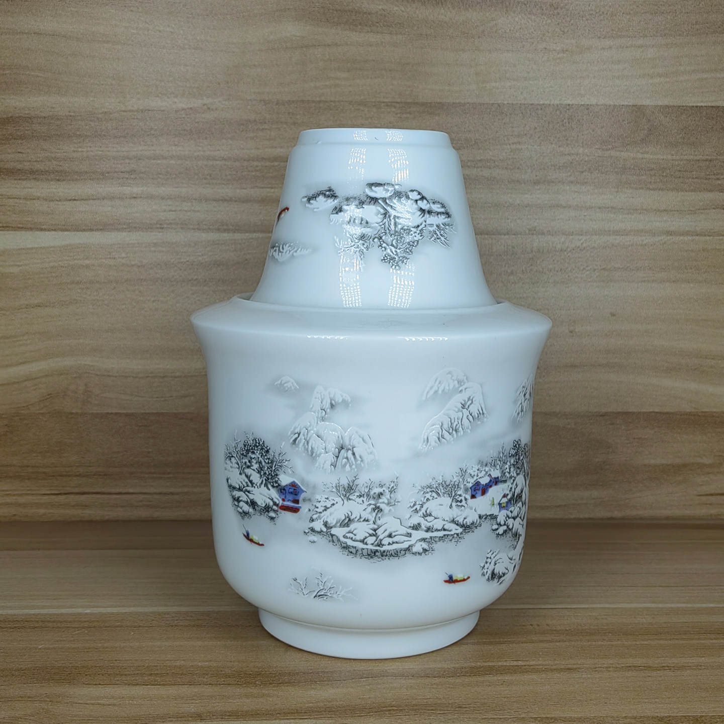 景德镇复古风陶瓷传统三件套便携暖酒器白酒温酒器家用烫酒暖酒壶