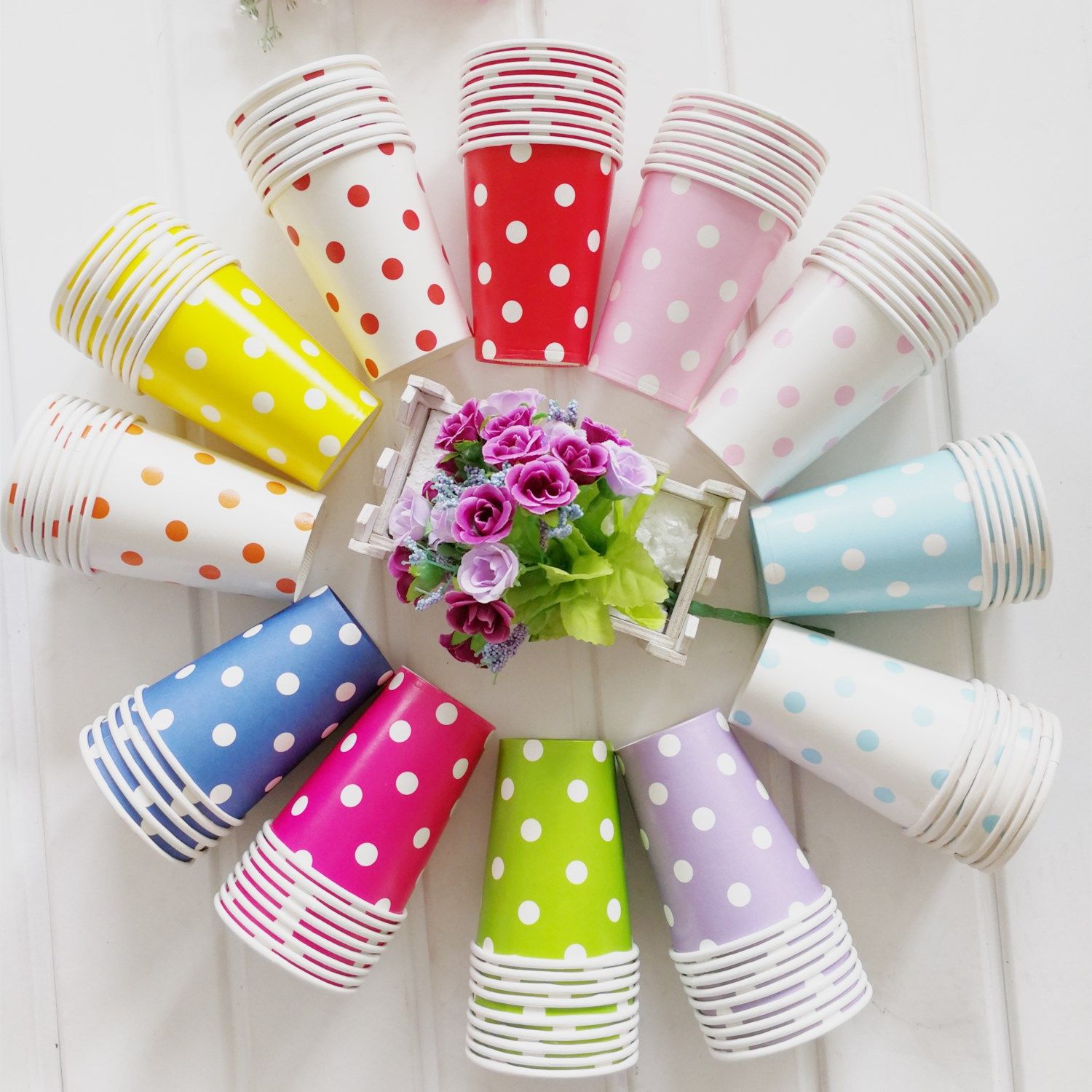 彩色波点加厚一次性纸杯生日派对用品装饰甜品台开业店庆布置纸杯,餐饮具,纸杯,淘宝优惠券,粉丝福利购,淘宝优惠卷