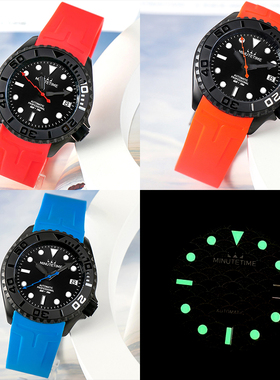 改装表代用NH35a自动机械表skx007精钢表壳鱼鳞波纹表盘夜光42mm