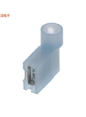 0190070024 |成角度 - 90°，旗形CONN QC RCPT 14-16AWG 0.250