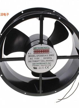 UF25GCA12-BWHR |115VACFAN AXIAL 254X89MM 115VAC WIRE