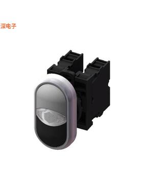 M22DP-SF20-WB |前面板安装DOUBLE PB-2A-WHITE&BLK