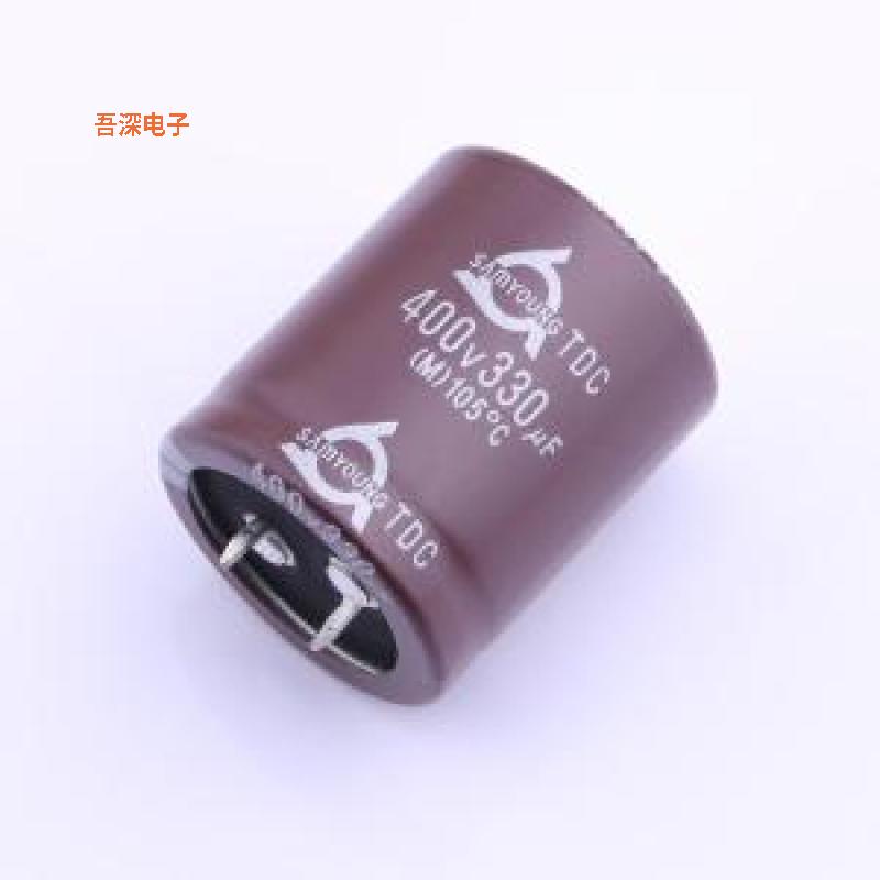 TDC 400V330 30*35 |原装插件,D30xL35mm牛角型电解