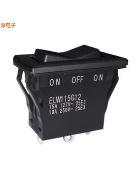 ELW115G12 |原装全新SWITCH ROCKER SPDT 15A 127VAC