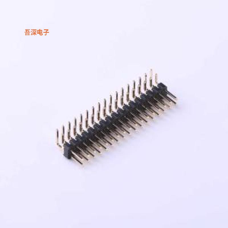 X6521WR-2x17H-C60D30 |高镀金 抗氧化排针弯插,P=2.54mm