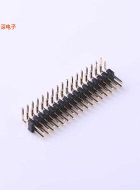 X6521WR-2x17H-C60D30|高镀金 抗氧化排针弯插,P=2.54m