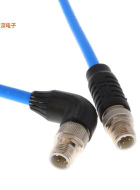 1-2322422-0 |插座，直角CBL 4POS RCPT RA TO RCPT 18.04'