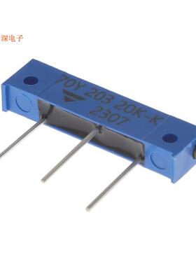 M70Y203KB25 |20 kOhmsTRIMMER 20KOHM 0.5W WIRE PC PINS