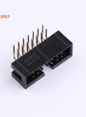 BH254R-14P |线对板针座简牛2.54mm 弯插 2x07P 黑色