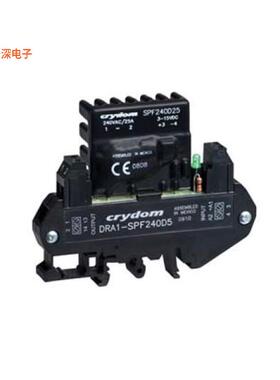 DRA1-SPFE240D25|DIN 轨道SSR RELAY SPST-NO 8A 12-280