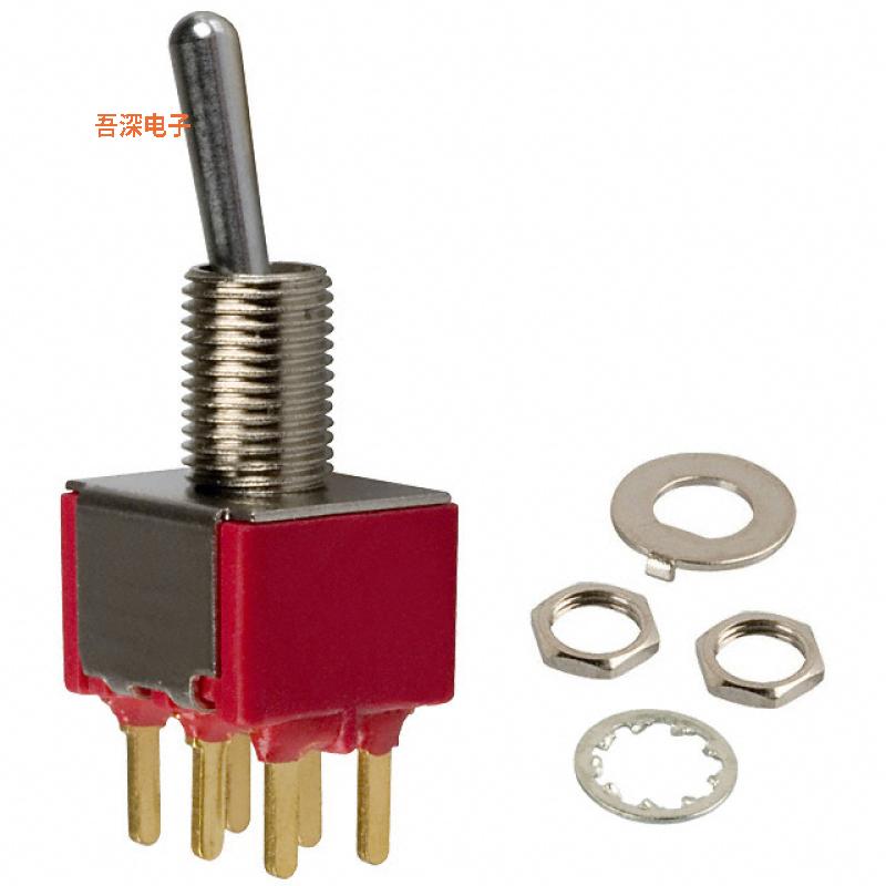 100DP1T1B1M2REH |面板安装SWITCH TOGGLE DPDT 0.4VA 20V
