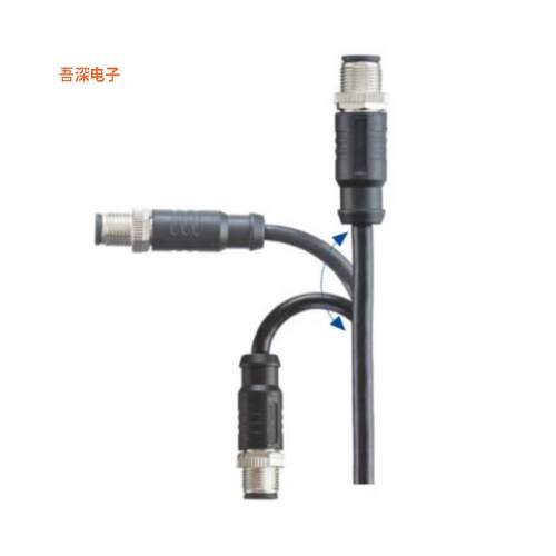 M12A-05BMMM-SL8N02 |插座CIRC CBL 5POS RCPT TO WIRE 6.56'