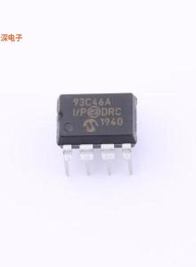 93C46A-I/P |原装PDIP-8IC EEPROM 1KBIT MICROWIRE 8DIP