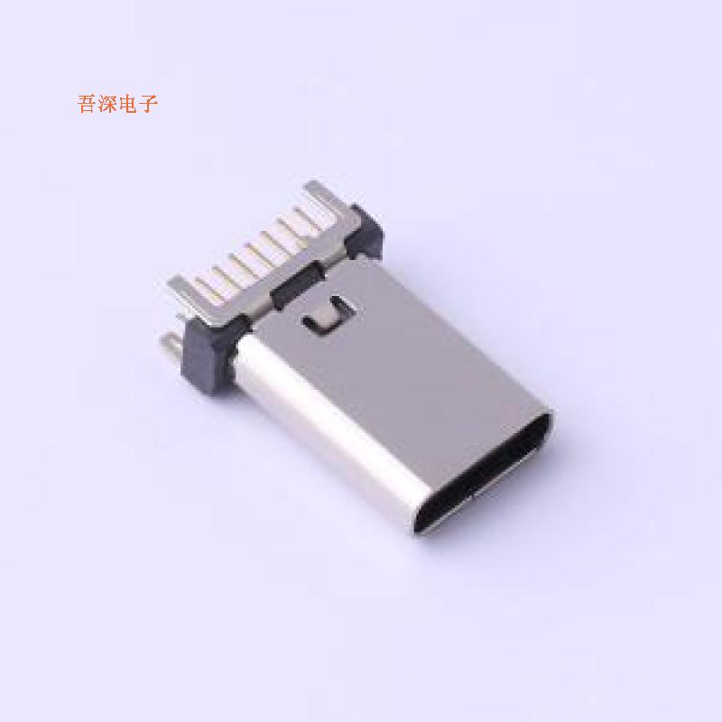 MC-118LD-H137 |双DIP 并排 H=13.7 不锈钢304USB插件