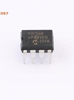 93C56B-I/P |原装PDIP-8IC EEPROM 2KBIT MICROWIRE 8DIP
