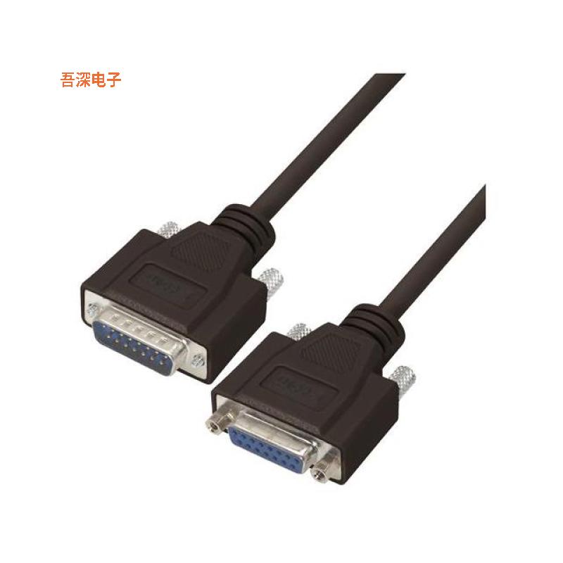 CSMNB15MF-5 |插座，母型插口CA DB15M/F MOLDED BLK 5'