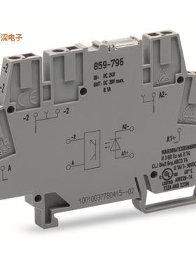 859-796 |DIN 轨道SSR RELAY SPST-NO 100MA 3-30V